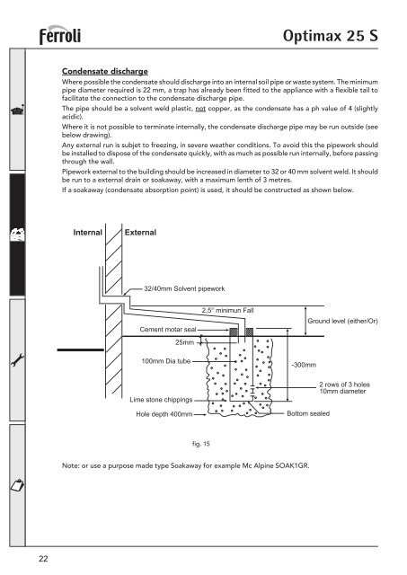 Optimax 25 S Manual - Ferroli