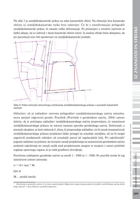 PRILAGODITEV ZEMLJIŠKOKATSTRSKEGA ... - Geodetski vestnik