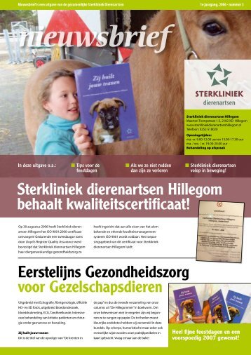 Nieuwsbrief 2006 nummer 3 - Sterkliniek Dierenartsen Hillegom