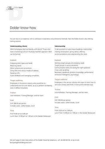 Dolder know how_E - The Dolder Grand