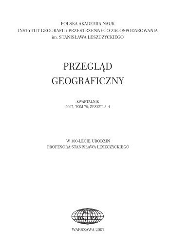 Przeglad - C_1.pdf - Institute of Geography and Spatial Organization ...