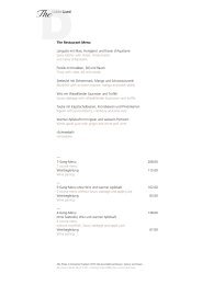 The Restaurant Menu Languste mit Mais ... - The Dolder Grand