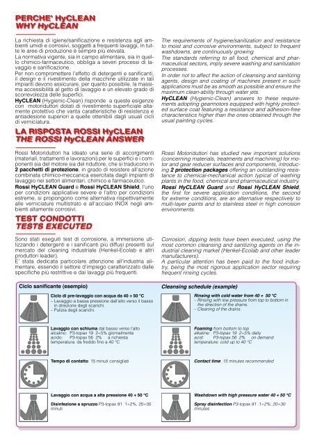 motoriduttori per ambienti corrosivi e asettici ... - Gelmini S.r.l.