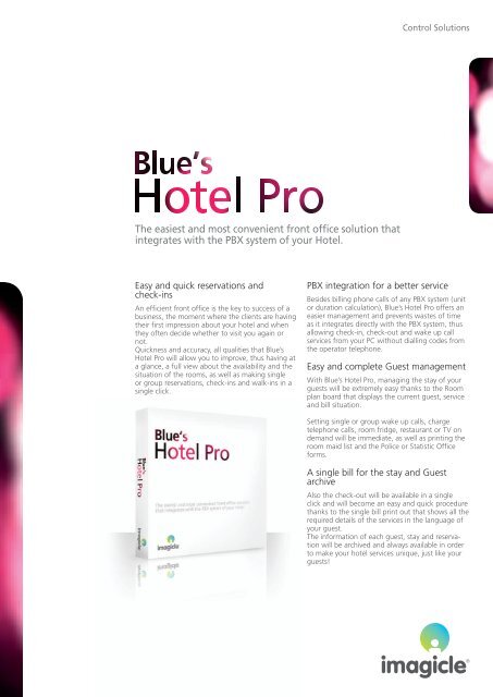 blues hotel pro imagicle hotel service pro