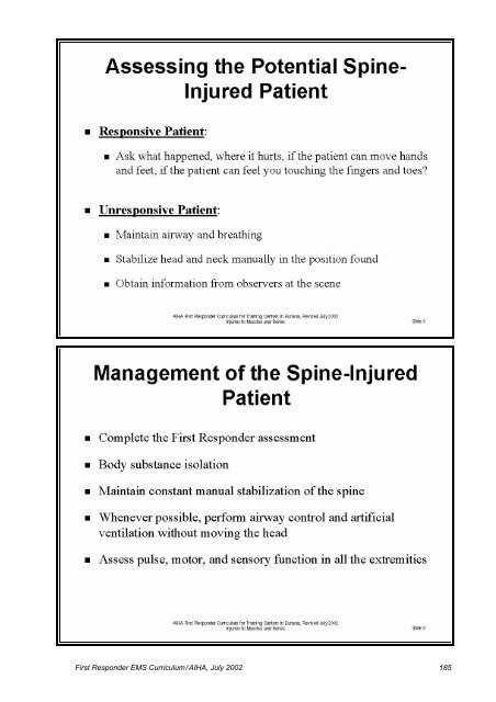 First Responder EMS Curriculum for Training Centers in Eurasia