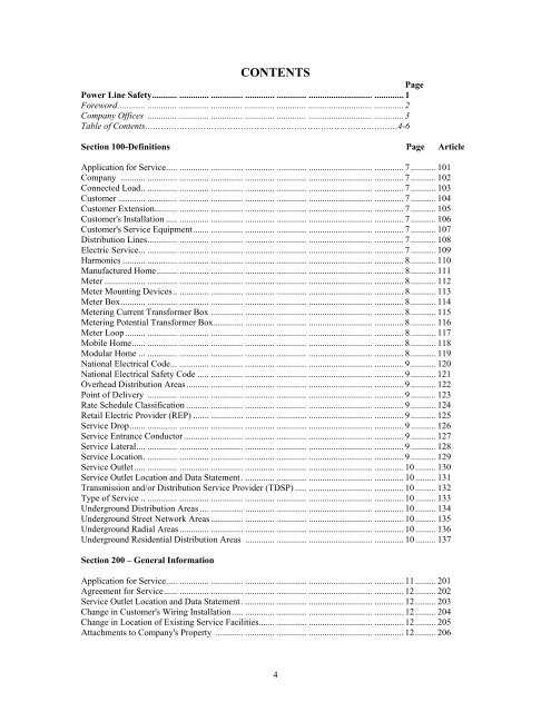 Electric Service Standards - CenterPoint Energy