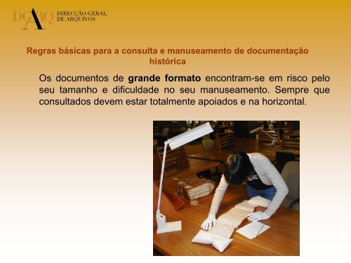 Regras bÃ¡sicas para a consulta e manuseamento de documentaÃ§Ã£o ...