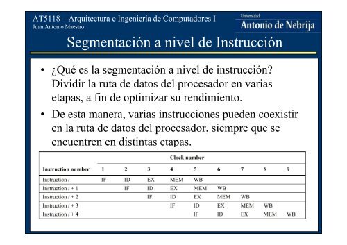 Procesadores segmentados. El DLX.