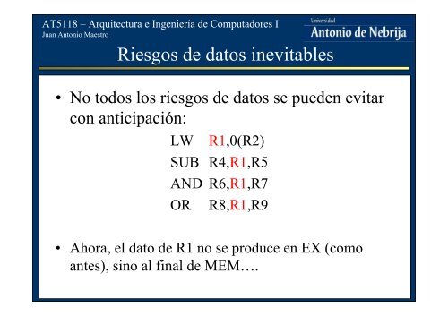 Procesadores segmentados. El DLX.