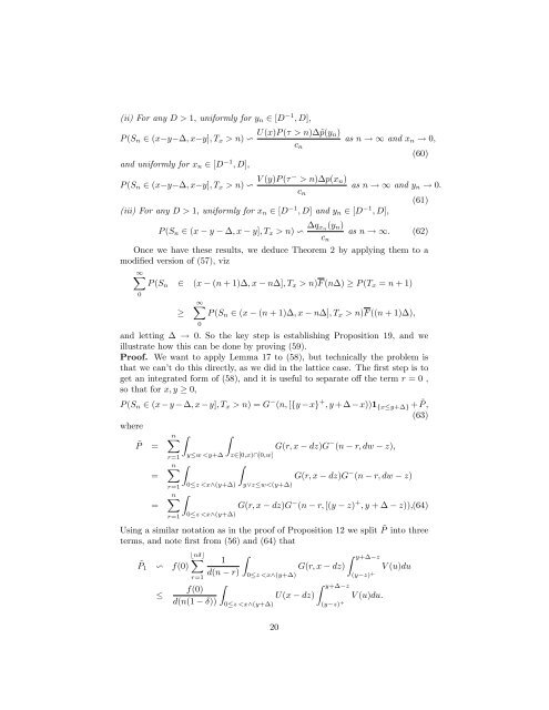 Local Behaviour of First Passage Probabilities - MIMS - The ...