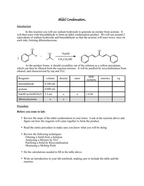 Aldol Condensation