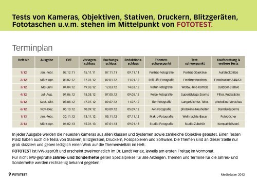 Mediadaten 2012 - FOTOTEST