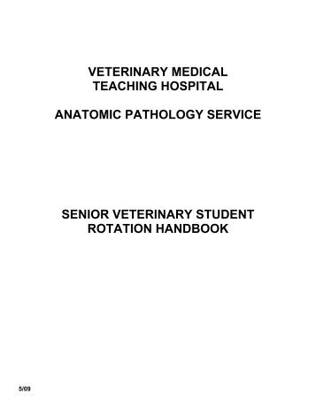 Veterinary medical teaching hospital anatomic pathology service