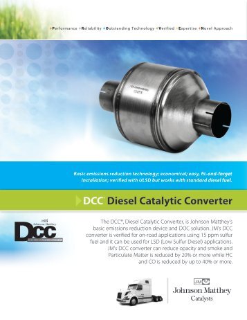 DCC® Diesel Catalytic Converter - Johnson Matthey Catalysts ...