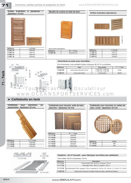 Teak et stoppers 71 ARTICLES "SEATEAK" - OceanSportServices