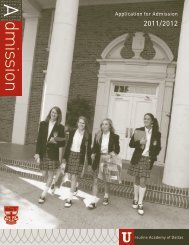 dmission - Ursuline Academy of Dallas