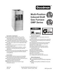 Multi-Position Induced Draft Gas Furnace GMP Series