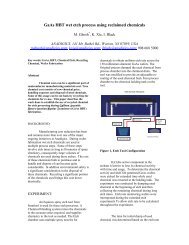 GaAs HBT wet etch process using reclaimed chemicals - CS Mantech