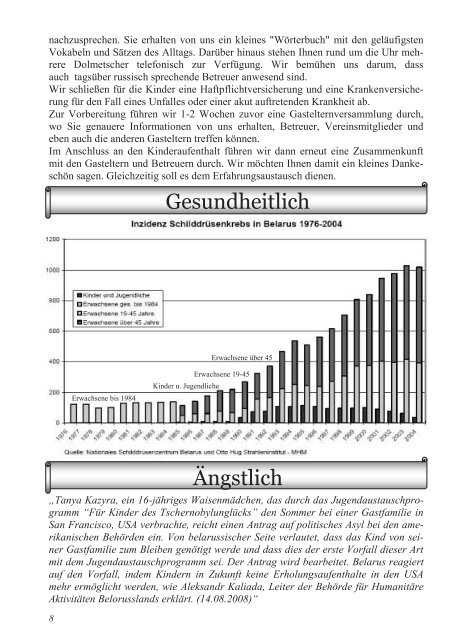 Journal 2008/09 - Hilfe für die Kinder von Tschernobyl in Jena