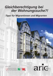 Gleichberechtigung bei der Wohnungssuche?! - ARIC-NRW eV