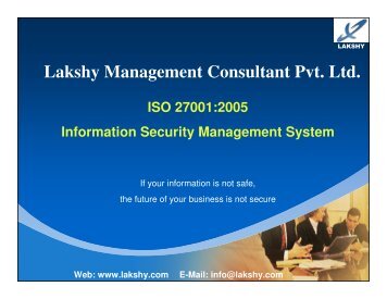 ISO 27001 awareness presentation - Lakshy
