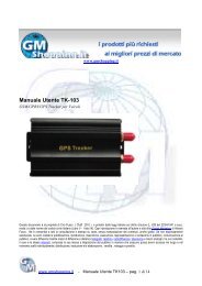 Manuale TRACKER GPS TK104PRO - Global Marketing srl