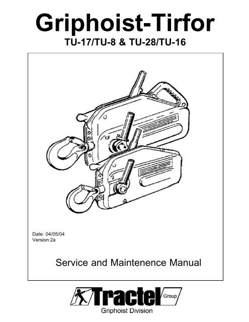 TU17 &amp; 28 service manual.qxd - Tractel