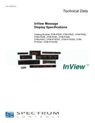 InView Message Display Specifications - Spectrum Controls, Inc.