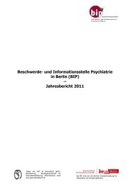 Beschwerde- und Informationsstelle Psychiatrie in Berlin (BIP ...