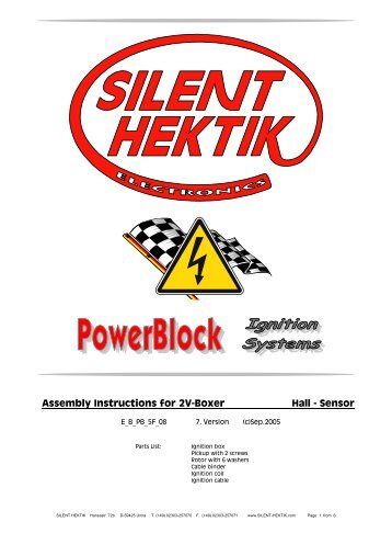 Assembly Instructions for 2V-Boxer Hall - Sensor - Silent Hektik