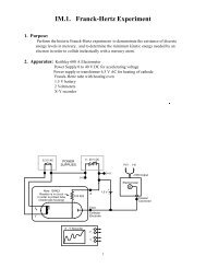 IM.1. Franck-Hertz Experiment