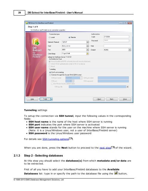 DB Extract for InterBase/Firebird - User's Manual - EMS Manager