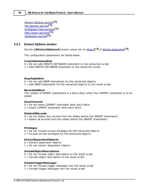 DB Extract for InterBase/Firebird - User's Manual - EMS Manager