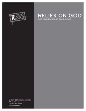 R - Rely on God 6 sessions What are you relying on? - Christ ...