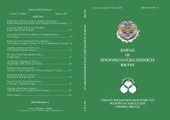 journal of renewable natural resources bhutan - Ministry of Agriculture