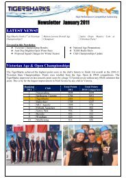 2011 January Newsletter - Casey Tiger Sharks Swimming Club