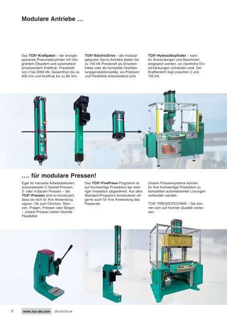 Anwendungen - TOX® PRESSOTECHNIK