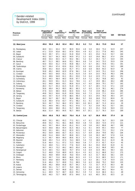 Indonesia Human Development Report 2001 - UNDP