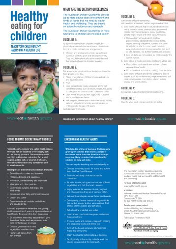 Healthy eating for children - Eat For Health