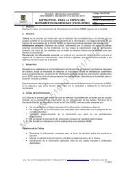 Instructivo del Instrumento para Critica de fichas SIRBE - Secretaria ...