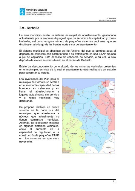 descripcion del abastecimiento. situaciÃ³n actual ... - Augas de Galicia