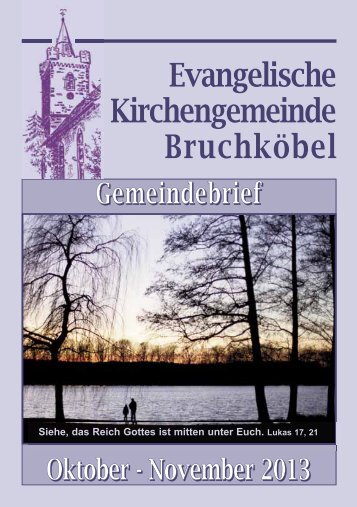 Gemeindebrief Oktober - November 2013 - Evangelische Kirche ...