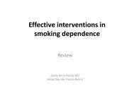 Review of effective interventions in smoking dependence