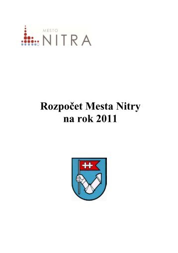 RozpoÄet Mesta Nitry na rok 2011 - Mesto Nitra