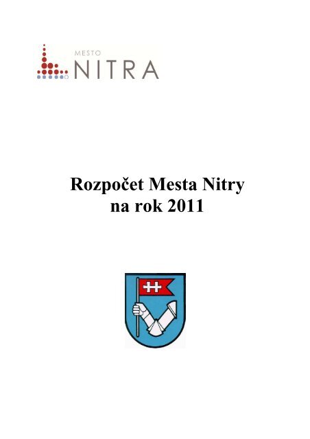 RozpoÄet Mesta Nitry na rok 2011 - Mesto Nitra
