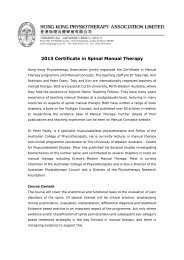 2013 Certificate in Spinal Manual Therapy - Hong Kong ...