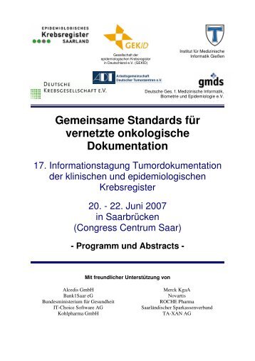 Gemeinsame Standards für vernetzte onkologische Dokumentation