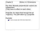 Chapter 6 Motion in 2 Dimensions - Iona Physics