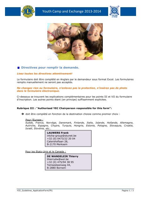 Info Brochure - Lions Clubs International - MD 112 Belgium