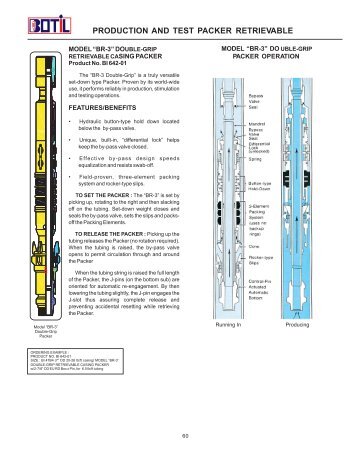 Production and Test Packer Retrievable DESCRIPTION ... - Botil